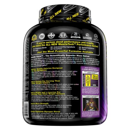 MuscleTech Performance Series Mass Tech (7lb, Milk Chocolate) - Image 2