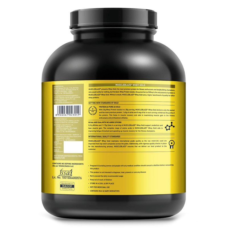 nutriara MuscleBlaze Whey Gold 100% Whey Protein Isolate