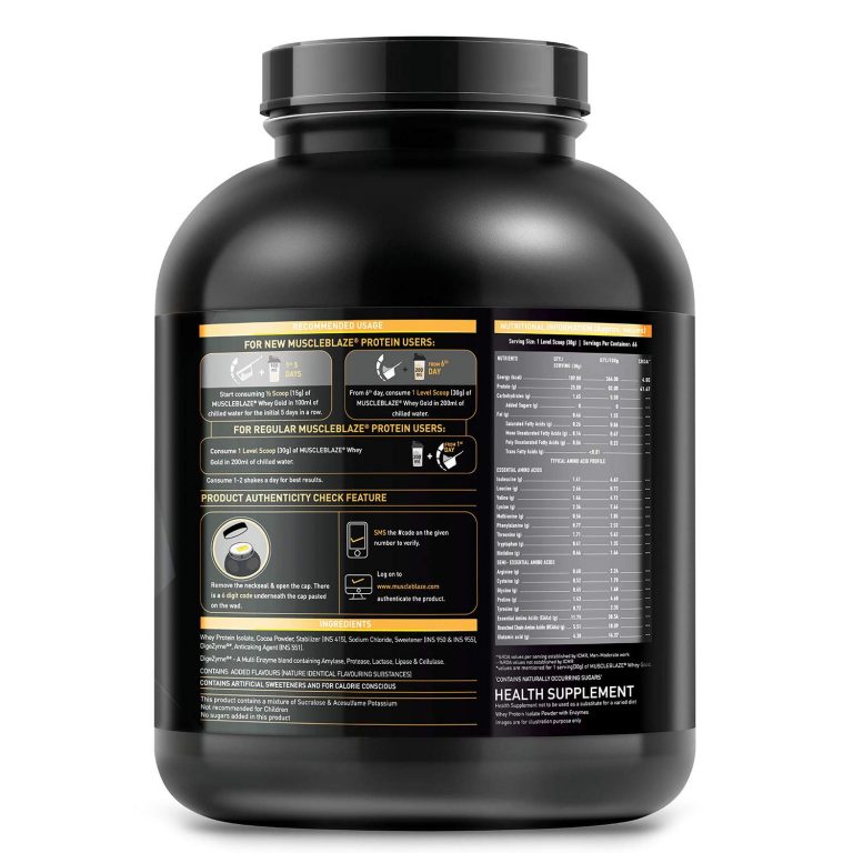 nutriara MuscleBlaze Whey Gold 100% Whey Protein Isolate