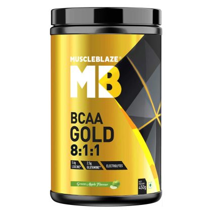 MuscleBlaze BCAA Gold 8:1:1 Amino Acid (450gm, 30 Servings)