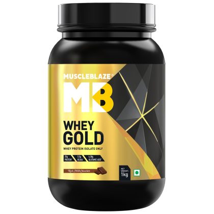 MuscleBlaze Whey Gold 100% Whey Protein Isolatate (2.2lb)