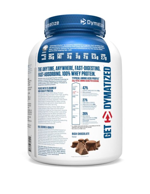 Dymatize Elite 100% Whey Protein (5lbs/2.3kg) - Image 4
