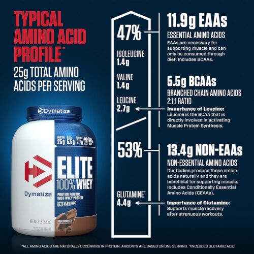 Dymatize Elite 100% Whey Protein (5lbs/2.3kg) - Image 2