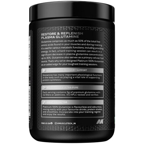 Muscletech Platinum Glutamine - 50 Servings - Image 2