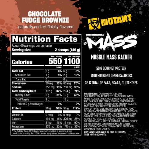 Mutant Mass Gainer (Triple Chocolate, 15lbs) - Image 3