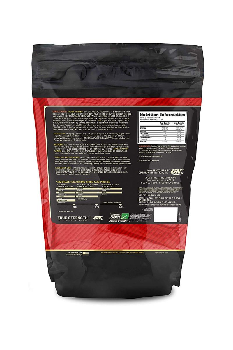 nutriara Optimum Nutrition (ON) Gold Standard 100% Whey Protein Powder - 1 lb