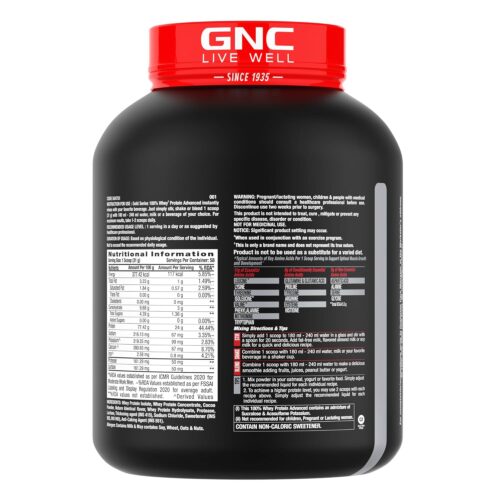 GNC Amp Gold Series Whey Protein - 1.81Kg, Chocolate - Image 3