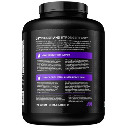 Muscletech Mass Tech Extreme 2000 3kg - Image 2