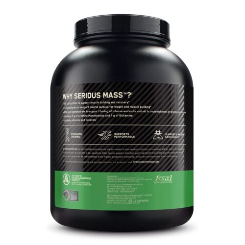 Optimum Nutrition Serious Mass Weight Gainer - 3Kg - Image 2